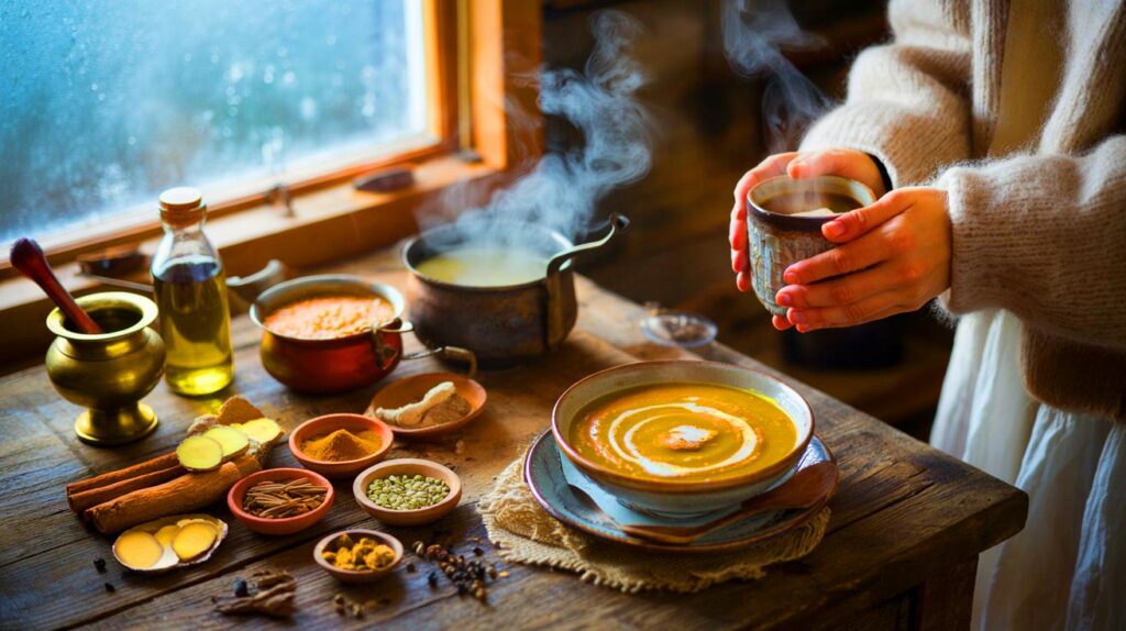 Cómo alimentarte para mantener el calor según el Ayurveda