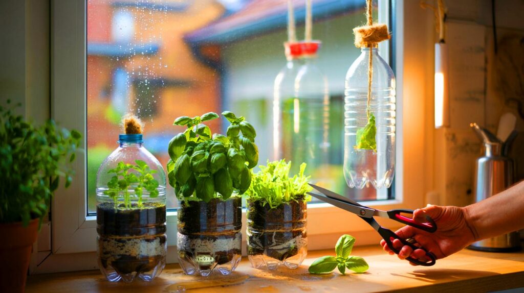 Cómo construir un huerto urbano de interior con botellas recicladas