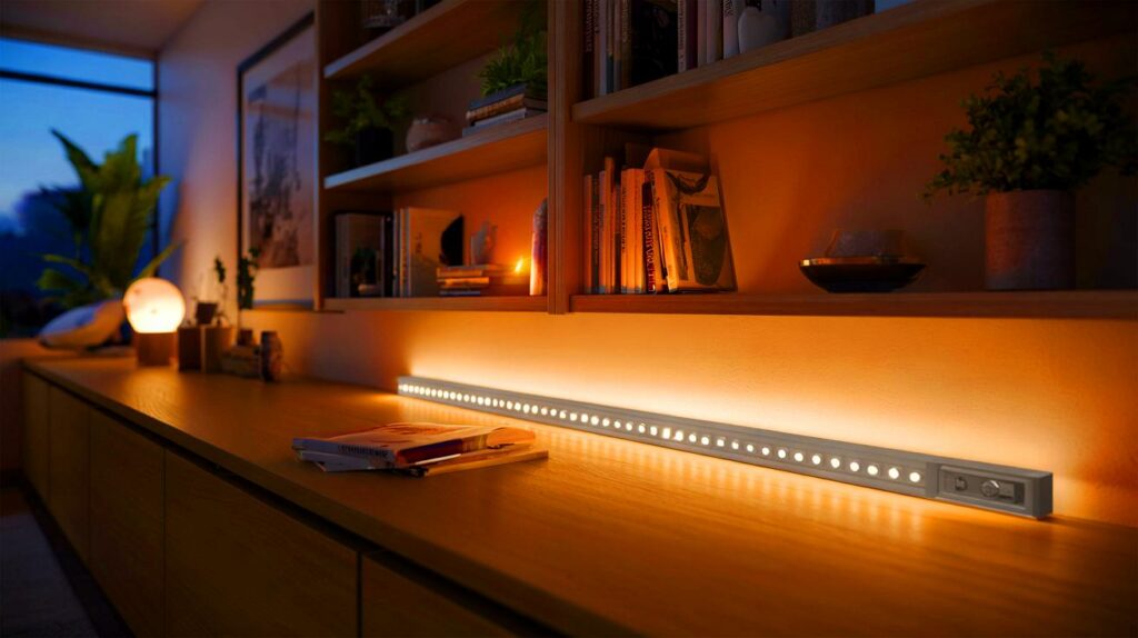 Cómo instalar luces LED bajo las estanterías para una atmósfera cálida y moderna