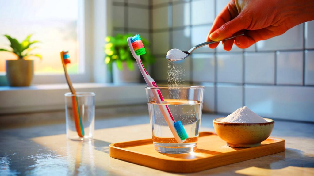 Cómo limpiar tu cepillo de dientes con bicarbonato y eliminar bacterias sin químicos