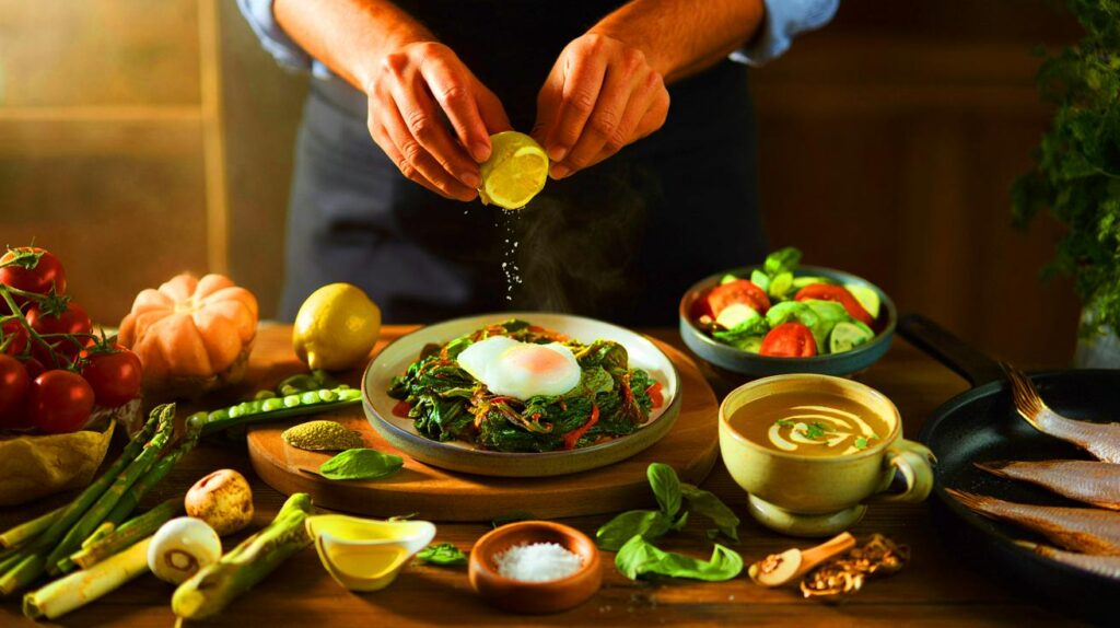 Cómo preparar una cena ligera con ingredientes de temporada