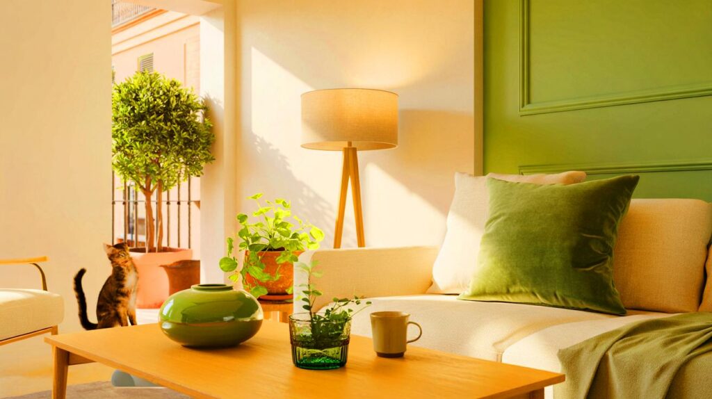 Cómo usar el color verde en casa para atraer serenidad y frescura