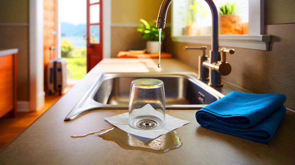 Deja un vaso y una servilleta en el fregadero antes de irte de vacaciones — te contamos por qué