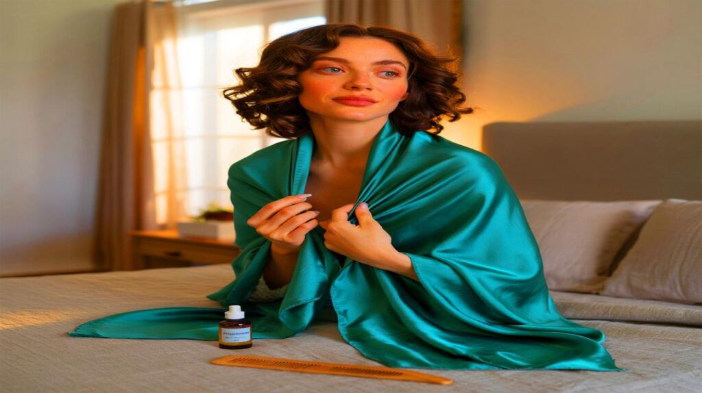 El truco del pañuelo de seda para despertar con el cabello perfecto