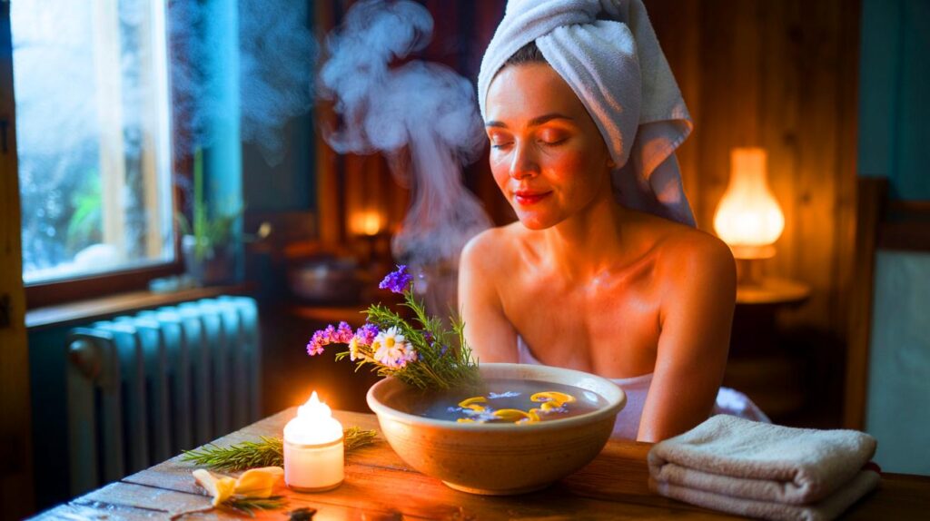 El vapor herbal que protege tu piel del daño por calefacción