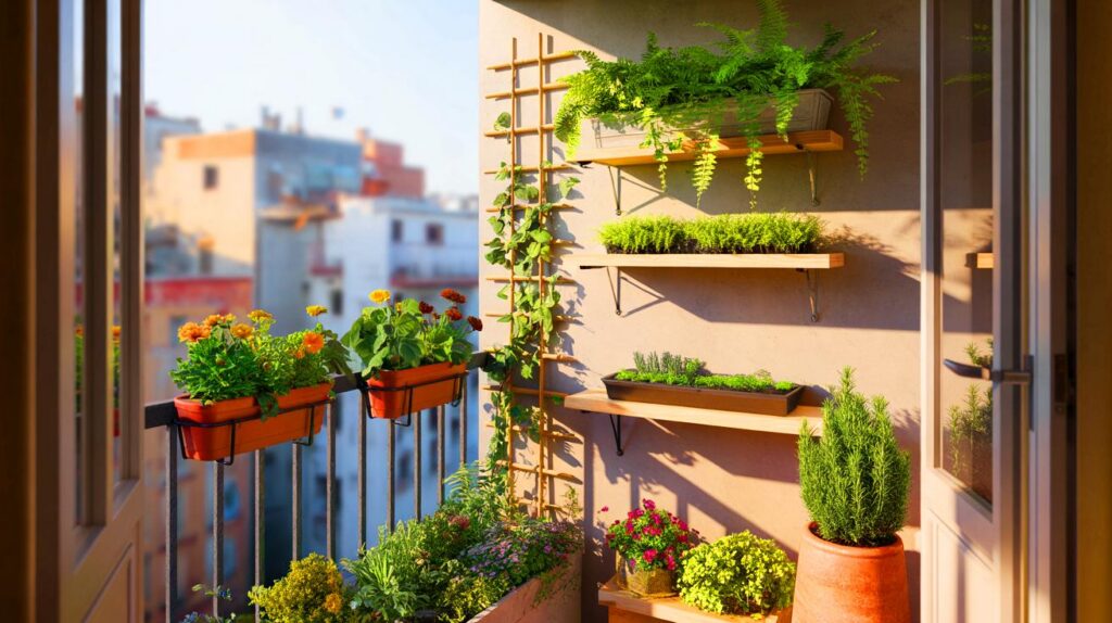 Jardín pequeño, gran impacto: cómo crear un espacio exterior precioso incluso en un balcón diminuto