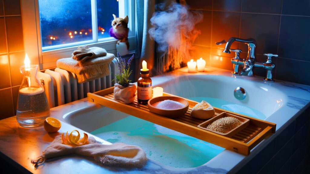 La receta de baño secreto para noches frías y relajantes