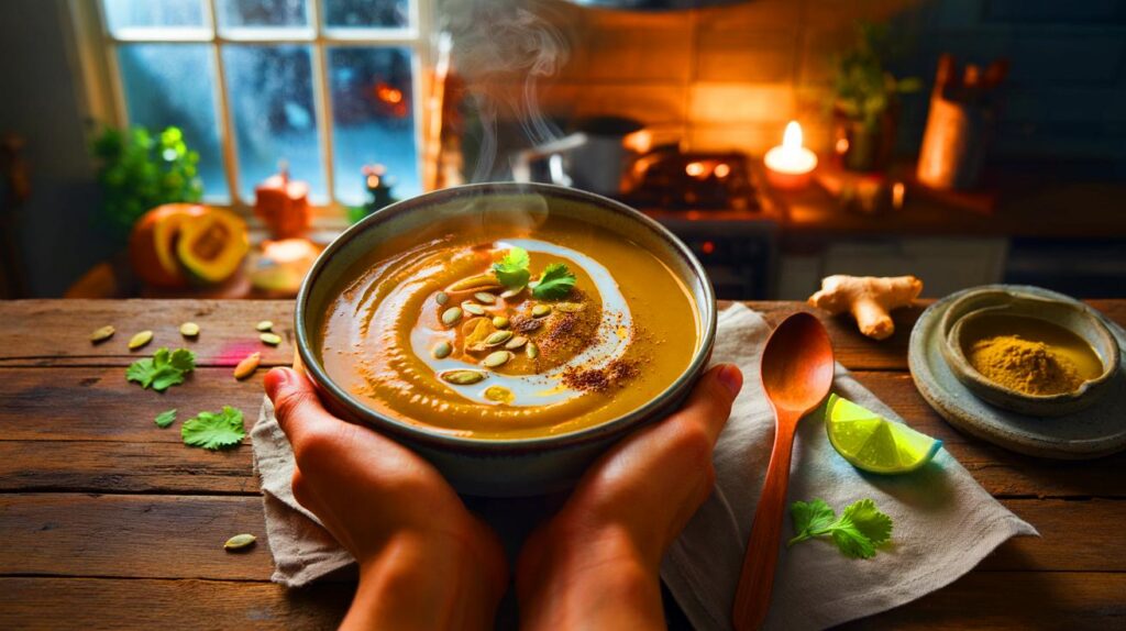 La receta de sopa de calabaza con coco que te abrazará en las noches frías