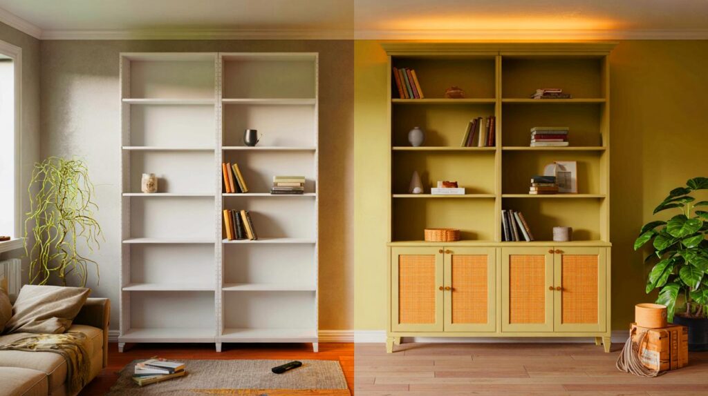 La vieja estantería Billy de IKEA renace: el truco DIY que la convierte en un mueble de diseño