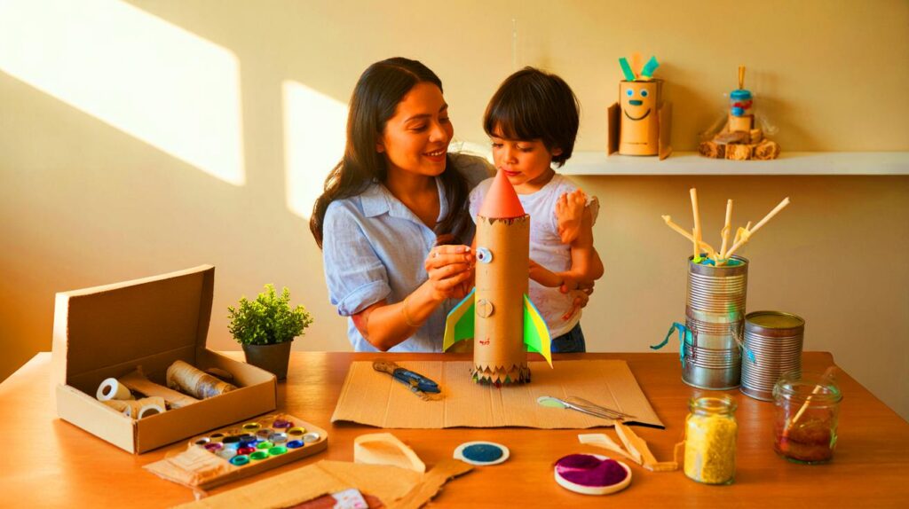 Manualidades ecológicas para niños con materiales reciclados: diversión y conciencia ambiental