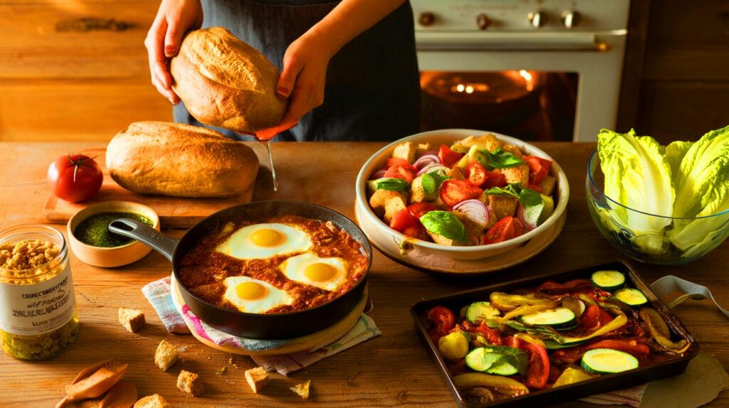 Recetas creativas con sobras: convierte el pan duro y las verduras tristes en festines deliciosos