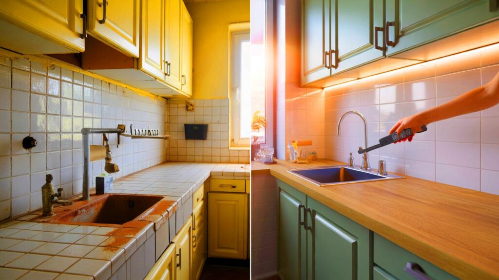 Reforma de cocina low cost: esta mujer la transformó por menos de 350 € con hallazgos de B&Q y Amazon