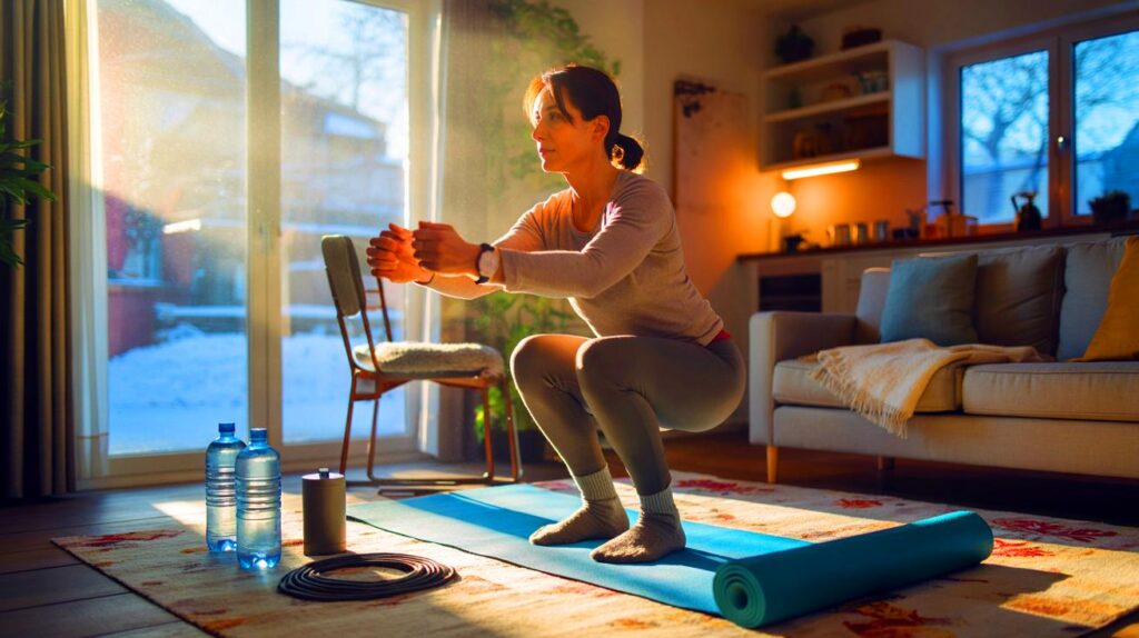 Rutinas fitness para el invierno que te mantienen activa y feliz en casa