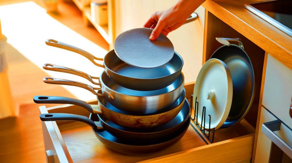 Un experto en cocina revela cómo apilar sartenes sin rayarlas y ahorrar espacio