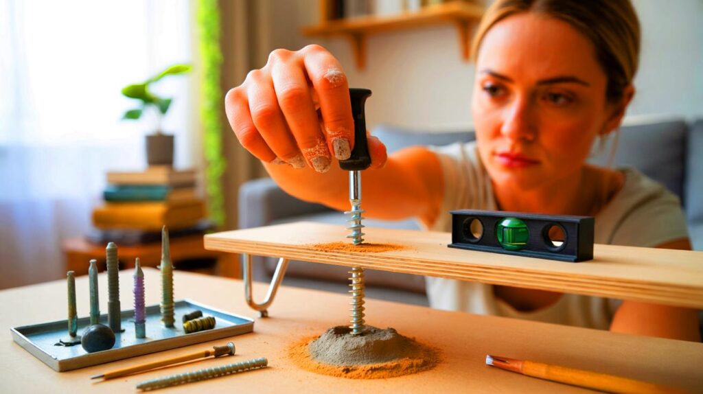 Una experta en bricolaje enseña a arreglar estanterías flojas fácilmente