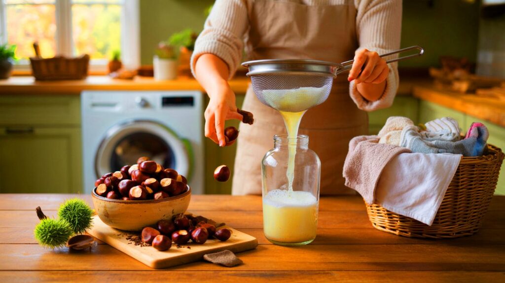Una madre comparte su receta ecológica de detergente casero hecho con castañas