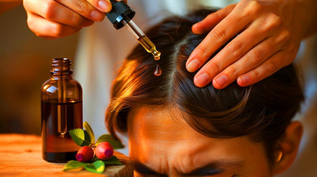 Usa aceite de rosa mosqueta para nutrir el cuero cabelludo y reducir la caída del cabello naturalmente