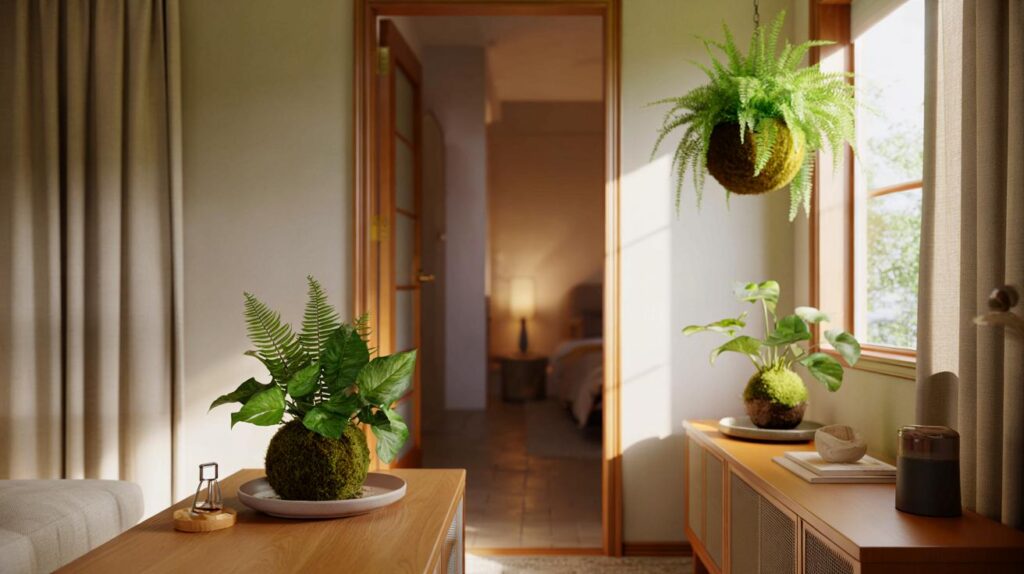 ¿tienes una kokedama? 3 zonas de tu casa donde sí ponerla y 2 donde no, según el Feng Shui