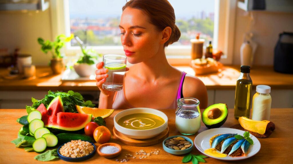 Cómo hidratar tu piel desde dentro con alimentación equilibrada