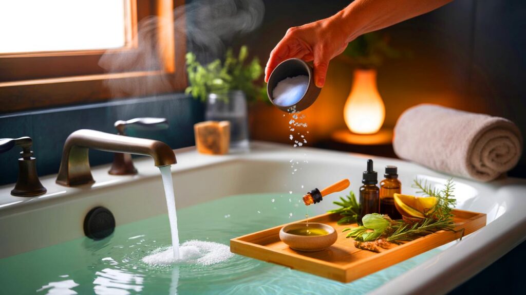 Cómo preparar un baño detox con sales y aceites