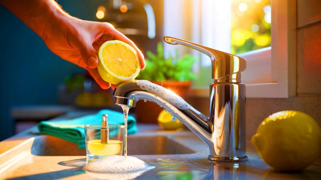 El truco del limón para mantener los grifos brillantes