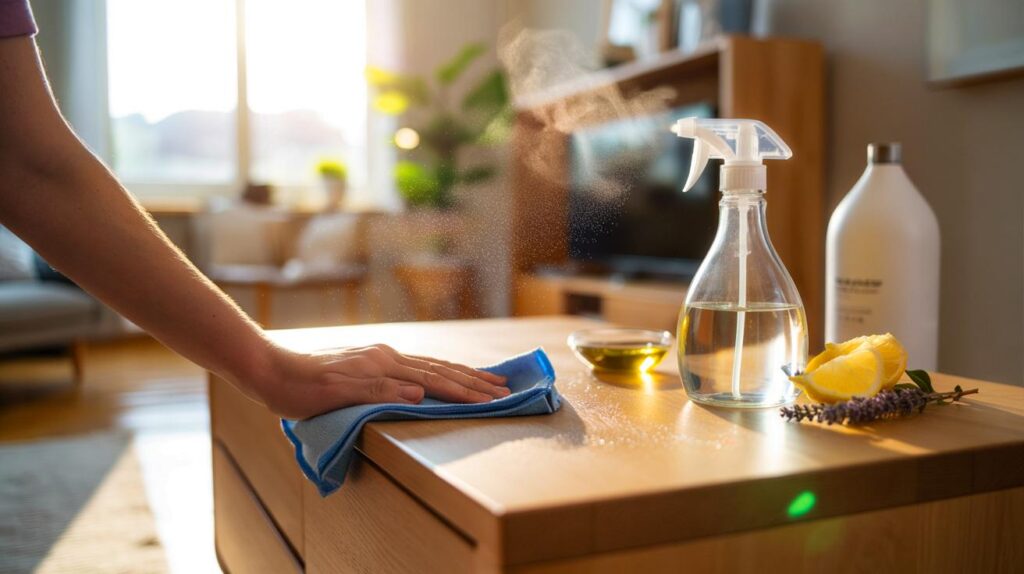 Limpio hoy y ma&ntilde;ana vuelve" : la mezcla de 2 ingredientes que deja tus muebles sin polvo en 2025