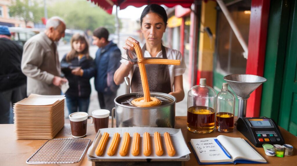 Magdalena, churrera, sobre las ventas: "Vendemos 200-300 raciones de churros al día a 2,60€ y rentabilidad del 50 %"