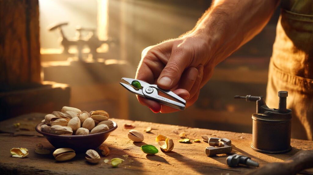 Nacho, el joven agricultor de Albacete que ha inventado el abridor de pistachos: cuesta 3€ y "es una maravilla"