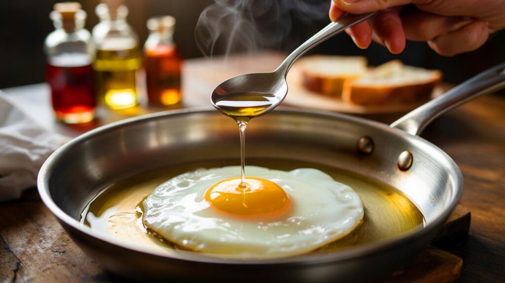 Si fríes huevos, esto te interesa: tres razones y 5 mililitros de vinagre que cambian la sartén