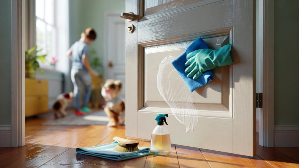 Si tienes niños o mascotas: ¿puedes dejar puertas blancas como nuevas en 8 minutos por 3,20 euros?