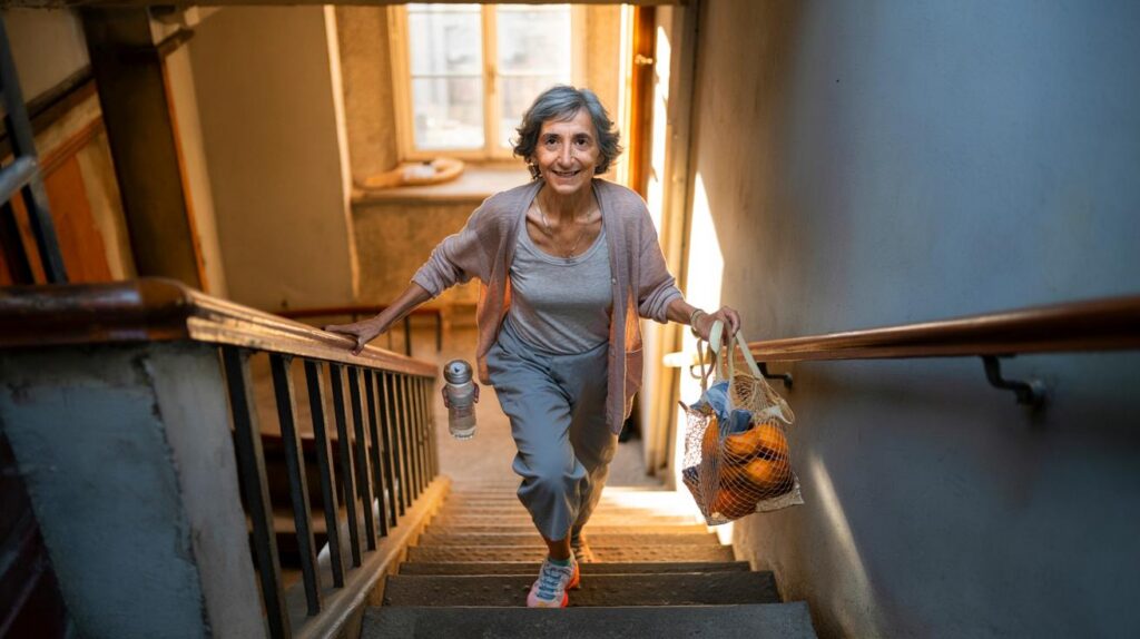 Teresa López (65 años): “No voy al gimnasio: subo y bajo escaleras 20 minutos al día y me siento más fuerte”