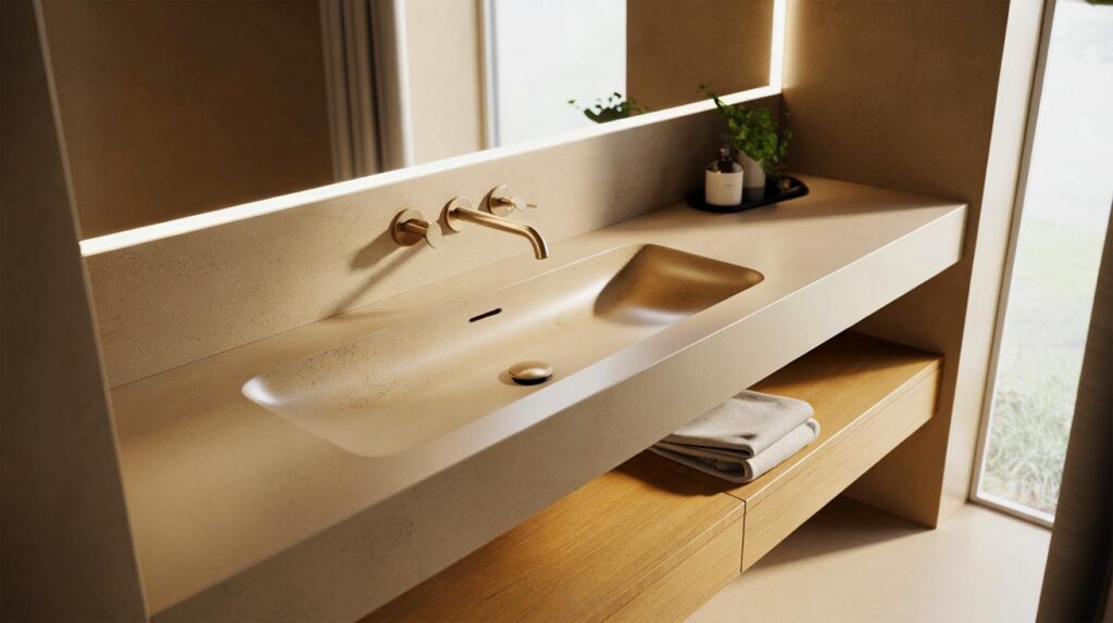 ¿Cuánto tiempo pierdes limpiando juntas?" : el lavabo continuo que la gente adopta en 2025