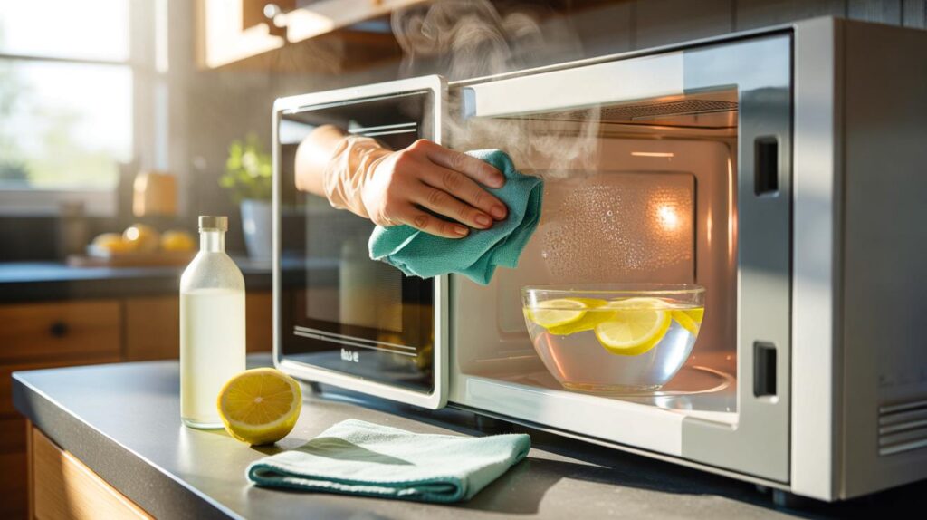 Cada vez lo abro, huele peor" : la mezcla casera que deja tu microondas como nuevo en minutos