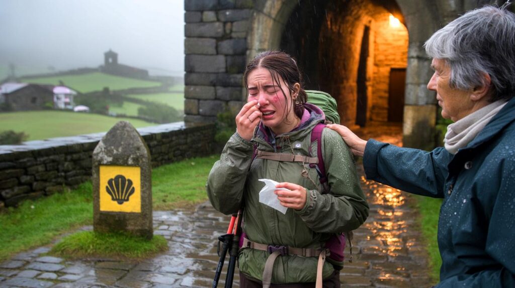 De repente me vine abajo y llor&eacute; sin parar" : el momento en Lugo que muchos peregrinos callan