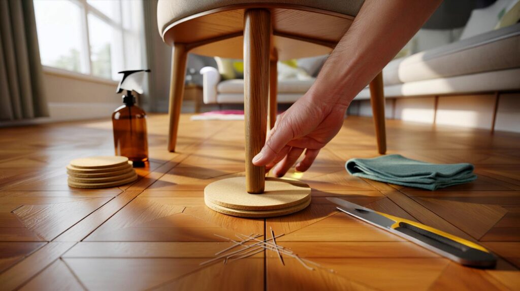 Cada vez que muevo una silla, tiemblo por mi parqu&eacute;" : el truco barato que salva tu parqu&eacute;