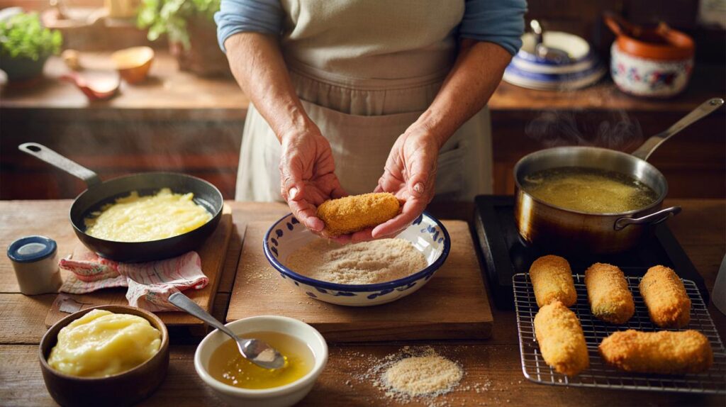 Pensé que sin harina ni huevo era imposible" : la abuela que te enseña a bordar croquetas de pollo