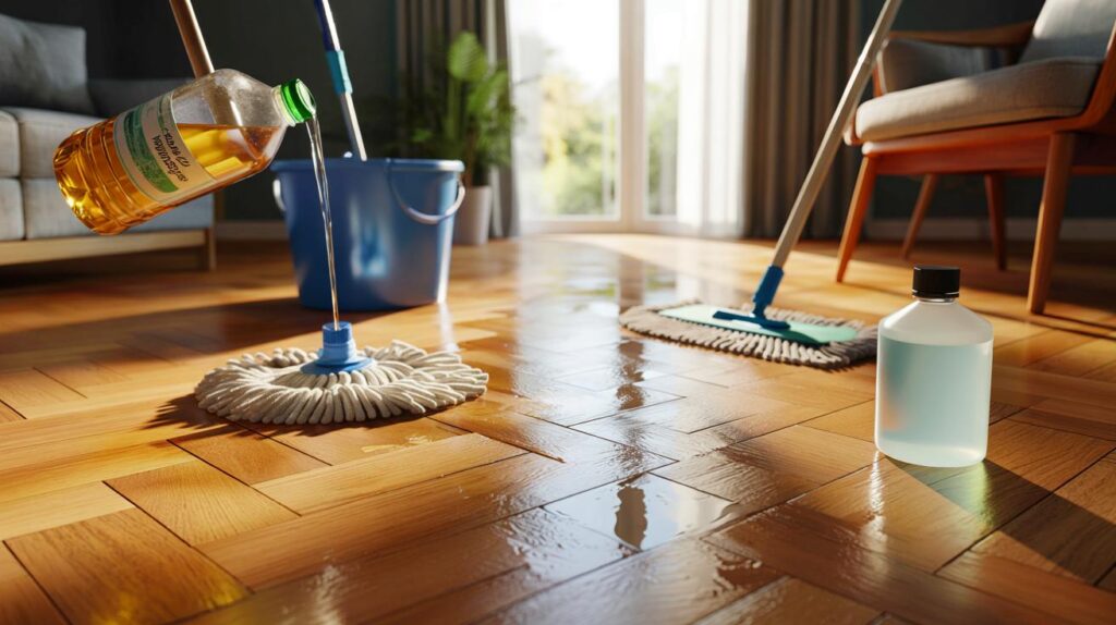 Lo dejo reluciente y al d&iacute;a siguiente se apaga" : el error con vinagre que arruina tu parqu&eacute;