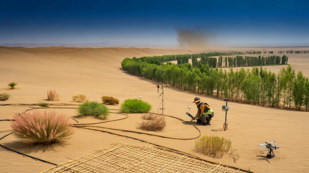 Si el desierto respira, también respiras tú": cómo China convirtió el mar de la muerte en pulmón