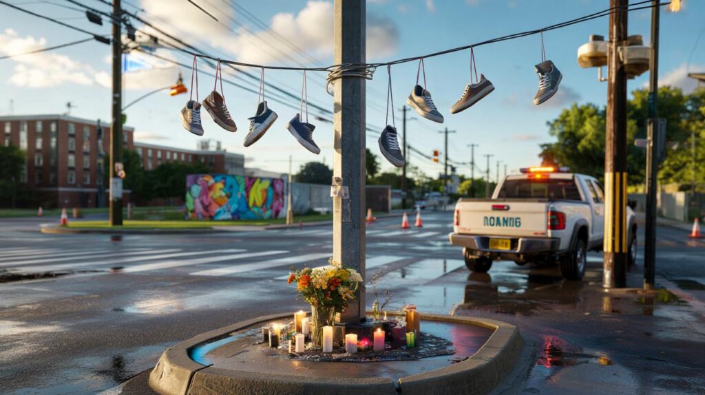 Siempre miro arriba y las veo" : qu&eacute; significan esas zapatillas colgadas en cables de luz