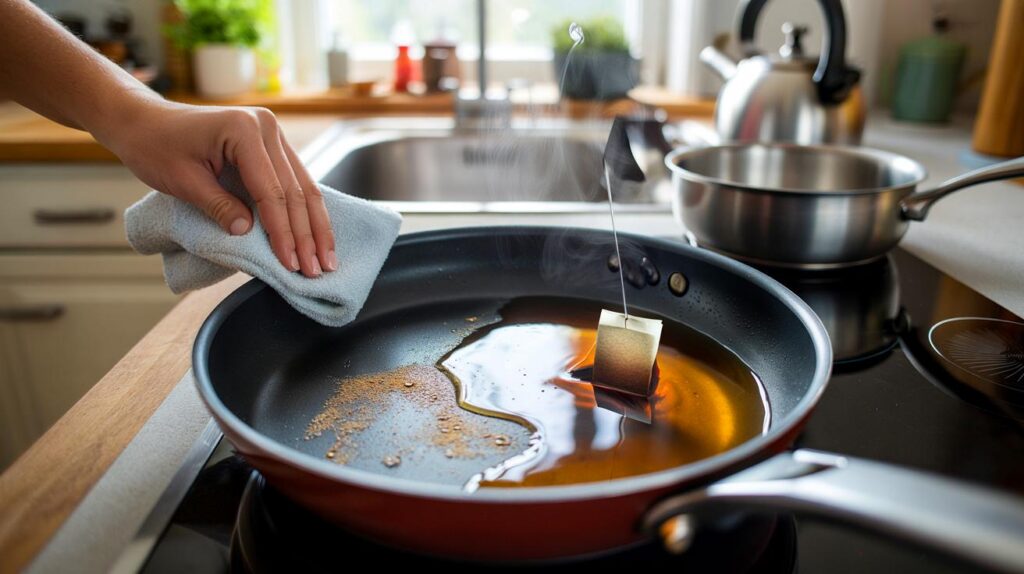 Yo tambi&eacute;n la tiraba sin pensar" : la bolsa de t&eacute; usada que deja tus sartenes limpias sin frotar