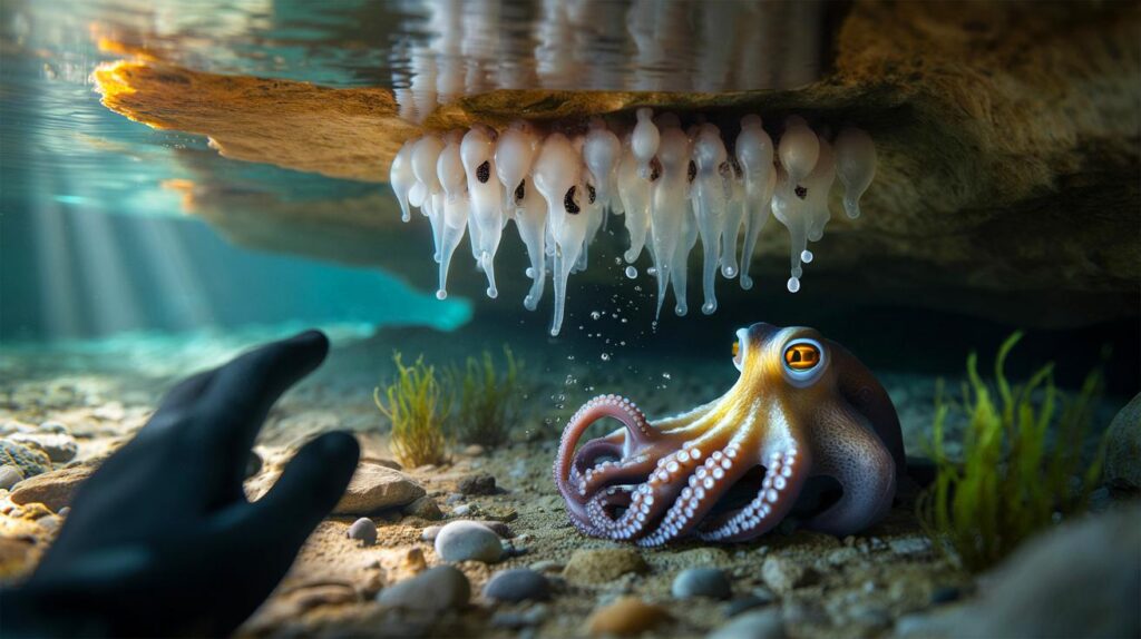 Eso blanco que ves en la orilla" : por qu&eacute; no debes tocar huevos de pulpo en 2026 y qu&eacute; hacer