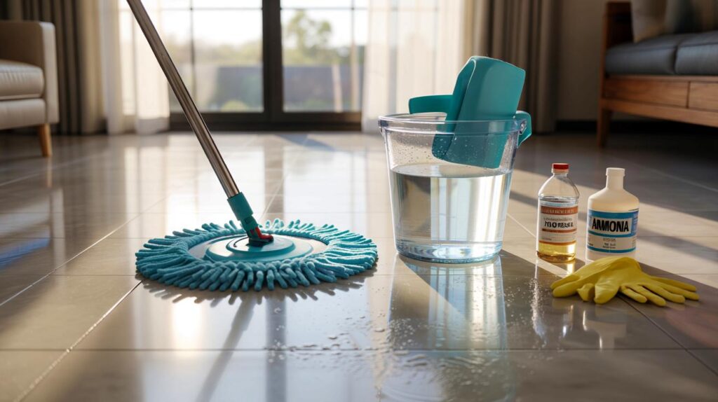 Mi suelo ya no brilla y huele raro al fregar" : el truco que destierra el vinagre y el amoniaco