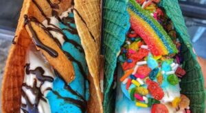Tacos de colores y rellenos de helado, ¿el postre de nuestros sueños?