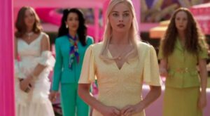 El secreto detrás del vestido amarillo que lleva Margot Robbie en la escena final de Barbie