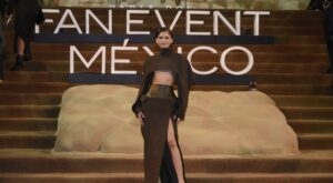 Zendaya conquista México con un look futurista de Bottega Veneta en la premiere de Dune 2