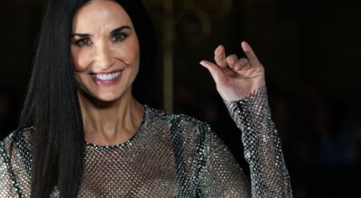 Demi Moore sorprende a sus 61 años con un vestido transparente en el aniversario de Dolce & Gabbana