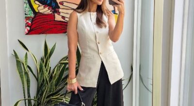 El secreto de Paula Echevarría para ir estilosa en Semana Santa con chaleco beige y pantalón fluido elegante de Primark