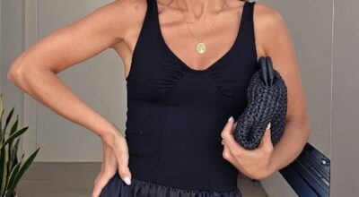 Paula Echevarría agotará el vestido negro satinado de Primark que parece de invitada por 20 €: disimula tripa y estiliza