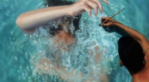 Un pintor nos lanza al agua con sus cuadros hiperrealistas