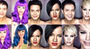 El hombre que se transforma en Rihanna, Beyoncé y Jennifer Lawrence